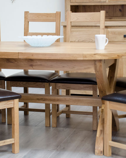 Cotswold Oval Cross Leg Ext Table