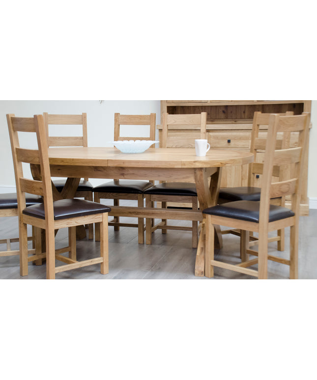 Cotswold Oval Cross Leg Ext Table