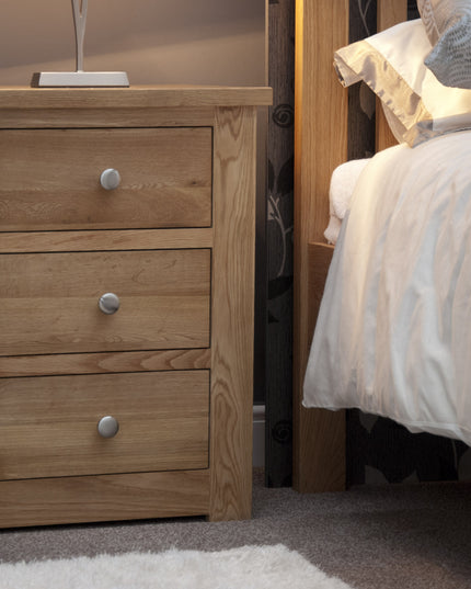 Torino 3 Drawer Bedside