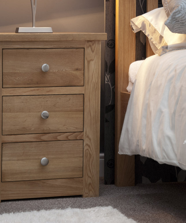 Torino 3 Drawer Bedside