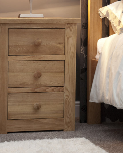 Torino 3 Drawer Bedside