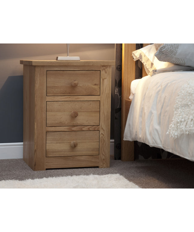 Torino 3 Drawer Bedside